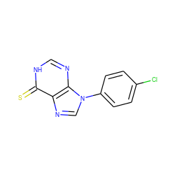 S=c1[nH]cnc2c1ncn2-c1ccc(Cl)cc1 ZINC000001562347