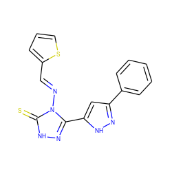 S=c1[nH]nc(-c2cc(-c3ccccc3)n[nH]2)n1/N=C/c1cccs1 ZINC000005626433