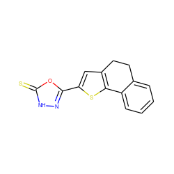 S=c1[nH]nc(-c2cc3c(s2)-c2ccccc2CC3)o1 ZINC000006344871