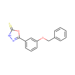 S=c1[nH]nc(-c2cccc(OCc3ccccc3)c2)o1 ZINC000013532550