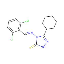 S=c1[nH]nc(C2CCCCC2)n1/N=C/c1c(Cl)cccc1Cl ZINC000002276362