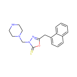 S=c1oc(Cc2cccc3ccccc23)nn1CN1CCNCC1 ZINC000049089509