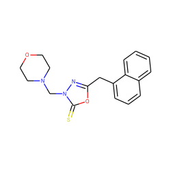 S=c1oc(Cc2cccc3ccccc23)nn1CN1CCOCC1 ZINC000049051632