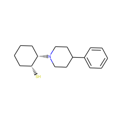 S[C@@H]1CCCC[C@@H]1N1CCC(c2ccccc2)CC1 ZINC000028238692