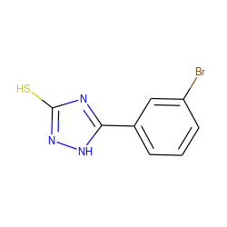 Sc1n[nH]c(-c2cccc(Br)c2)n1 ZINC000017946037