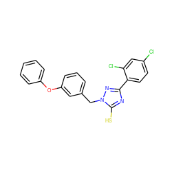 Sc1nc(-c2ccc(Cl)cc2Cl)nn1Cc1cccc(Oc2ccccc2)c1 ZINC000013536896