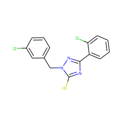 Sc1nc(-c2ccccc2Cl)nn1Cc1cccc(Cl)c1 ZINC000003817164