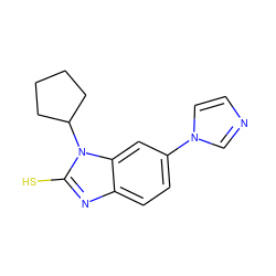 Sc1nc2ccc(-n3ccnc3)cc2n1C1CCCC1 ZINC000103211273