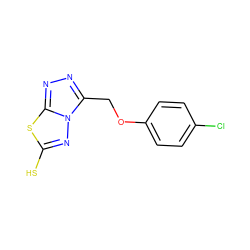 Sc1nn2c(COc3ccc(Cl)cc3)nnc2s1 ZINC000006536026