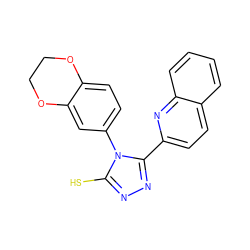 Sc1nnc(-c2ccc3ccccc3n2)n1-c1ccc2c(c1)OCCO2 ZINC000009090031