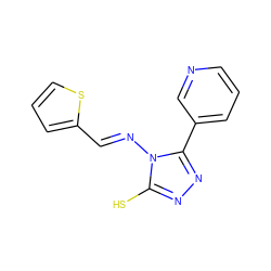 Sc1nnc(-c2cccnc2)n1/N=C/c1cccs1 ZINC000001254430