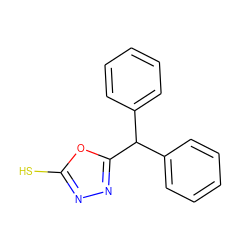 Sc1nnc(C(c2ccccc2)c2ccccc2)o1 ZINC000017946026