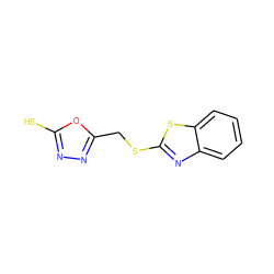 Sc1nnc(CSc2nc3ccccc3s2)o1 ZINC000002481150