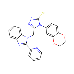 Sc1nnc(Cn2c(-c3ccccn3)nc3ccccc32)n1-c1ccc2c(c1)OCCO2 ZINC000013598685