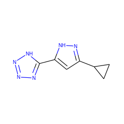 c1c(C2CC2)n[nH]c1-c1nnn[nH]1 ZINC000028824289