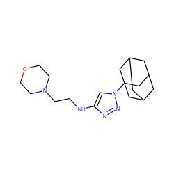 c1c(NCCN2CCOCC2)nnn1C12CC3CC(CC(C3)C1)C2 ZINC000209660772