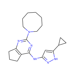 c1c(Nc2nc(N3CCCCCCC3)nc3c2CCC3)n[nH]c1C1CC1 ZINC000299871888