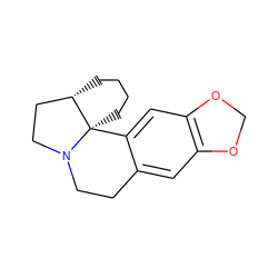 c1c2c(cc3c1OCO3)[C@]13CCCC[C@H]1CCN3CC2 ZINC000169309088