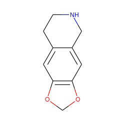 c1c2c(cc3c1OCO3)CNCC2 ZINC000001703999