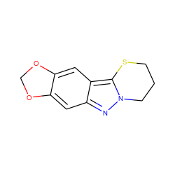 c1c2c(cc3c4n(nc13)CCCS4)OCO2 ZINC000299818996