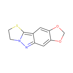 c1c2c(cc3c4n(nc13)CCS4)OCO2 ZINC000209982488