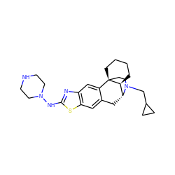 c1c2c(cc3sc(NN4CCNCC4)nc13)C[C@@H]1[C@@H]3CCCC[C@]23CCN1CC1CC1 ZINC000071318017