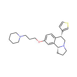 c1cc([C@@H]2CN3CCC[C@@H]3c3cc(OCCCN4CCCCC4)ccc32)cs1 ZINC000028903524