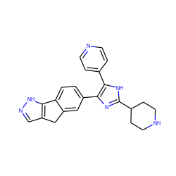 c1cc(-c2[nH]c(C3CCNCC3)nc2-c2ccc3c(c2)Cc2cn[nH]c2-3)ccn1 ZINC000064510545