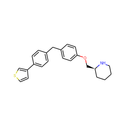 c1cc(-c2ccc(Cc3ccc(OC[C@@H]4CCCCN4)cc3)cc2)cs1 ZINC000049112398