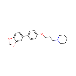 c1cc(-c2ccc3c(c2)OCO3)ccc1OCCCN1CCCCC1 ZINC000072179460