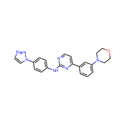 c1cc(-c2ccnc(Nc3ccc(-n4ccnn4)cc3)n2)cc(N2CCOCC2)c1 ZINC000045285748