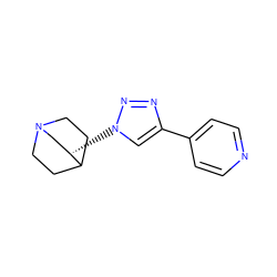 c1cc(-c2cn([C@H]3CN4CCC3CC4)nn2)ccn1 ZINC000205602652