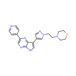 c1cc(-c2cnc3[nH]cc(-c4cnn(CCN5CCOCC5)c4)c3n2)ccn1 ZINC000224559853