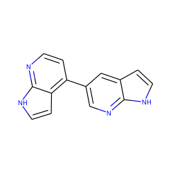 c1cc(-c2cnc3[nH]ccc3c2)c2cc[nH]c2n1 ZINC001240390970