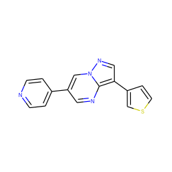 c1cc(-c2cnc3c(-c4ccsc4)cnn3c2)ccn1 ZINC000000026954