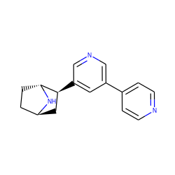 c1cc(-c2cncc([C@H]3C[C@H]4CC[C@H]3N4)c2)ccn1 ZINC000168354874