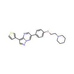 c1cc(-c2cnn3cc(-c4ccc(OCCN5CCCCC5)cc4)cnc23)cs1 ZINC000003834197