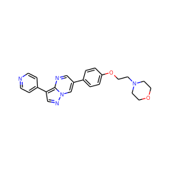 c1cc(-c2cnn3cc(-c4ccc(OCCN5CCOCC5)cc4)cnc23)ccn1 ZINC000013819818