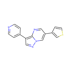 c1cc(-c2cnn3cc(-c4ccsc4)cnc23)ccn1 ZINC001772604116