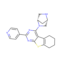 c1cc(-c2nc(N3C[C@@H]4C[C@H]3CN4)c3c4c(sc3n2)CCCC4)ccn1 ZINC000223659128