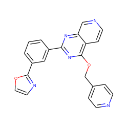 c1cc(-c2nc(OCc3ccncc3)c3ccncc3n2)cc(-c2ncco2)c1 ZINC000095572228