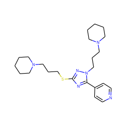 c1cc(-c2nc(SCCCN3CCCCC3)nn2CCCN2CCCCC2)ccn1 ZINC000064548576