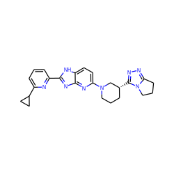 c1cc(-c2nc3nc(N4CCC[C@@H](c5nnc6n5CCC6)C4)ccc3[nH]2)nc(C2CC2)c1 ZINC000221396078