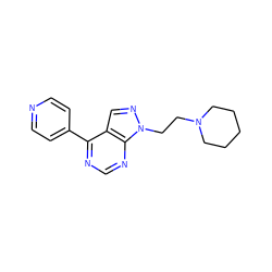 c1cc(-c2ncnc3c2cnn3CCN2CCCCC2)ccn1 ZINC000207187424