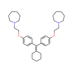 c1cc(C(=C2CCCCC2)c2ccc(OCCN3CCCCCC3)cc2)ccc1OCCN1CCCCCC1 ZINC000103230581