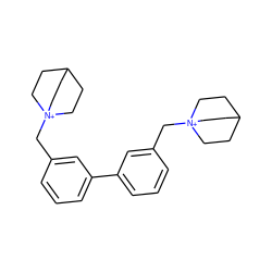 c1cc(C[N+]23CCC(CC2)CC3)cc(-c2cccc(C[N+]34CCC(CC3)CC4)c2)c1 ZINC000071341912