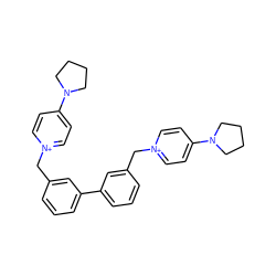 c1cc(C[n+]2ccc(N3CCCC3)cc2)cc(-c2cccc(C[n+]3ccc(N4CCCC4)cc3)c2)c1 ZINC000013584355