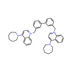 c1cc(C[n+]2ccc(N3CCCCCC3)c3ccccc32)cc(-c2cccc(C[n+]3ccc(N4CCCCCC4)c4ccccc43)c2)c1 ZINC000028477773