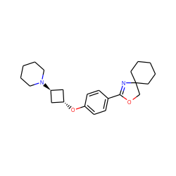 c1cc(C2=NC3(CCCCC3)CO2)ccc1O[C@H]1C[C@H](N2CCCCC2)C1 ZINC000169330204