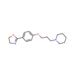 c1cc(C2=NCCO2)ccc1OCCCN1CCCCC1 ZINC000072179508